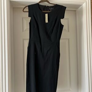 J. Crew Classic Black Midi Dress